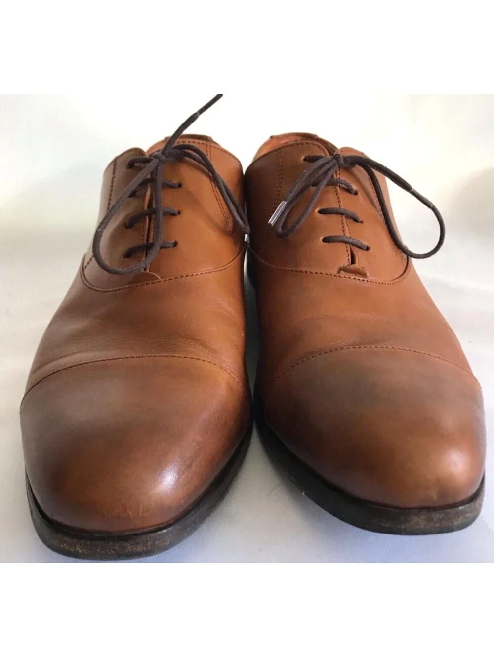 Wolf & Shepherd Oxford Closer Cap Toe Maple Tan Calfskin Shoes, US 11 Portugal